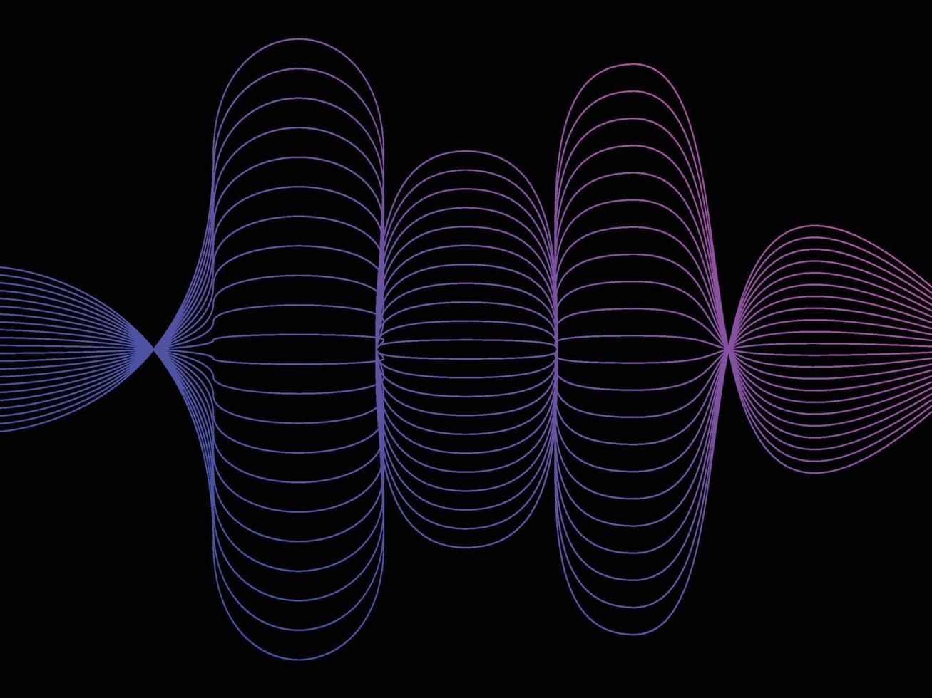 fond ondulé, fond de ligne d'onde, conception de spectre vecteur