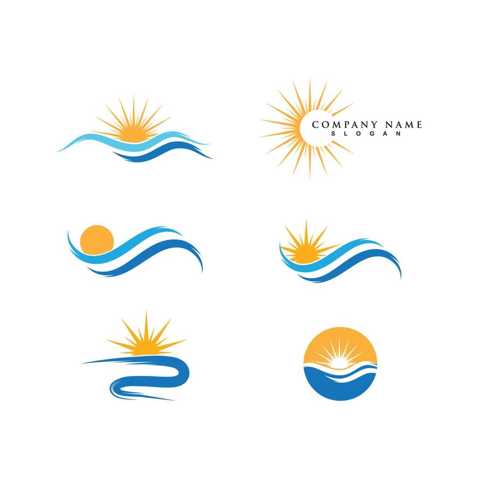 conception de modèle de logo soleil vector illustration icône