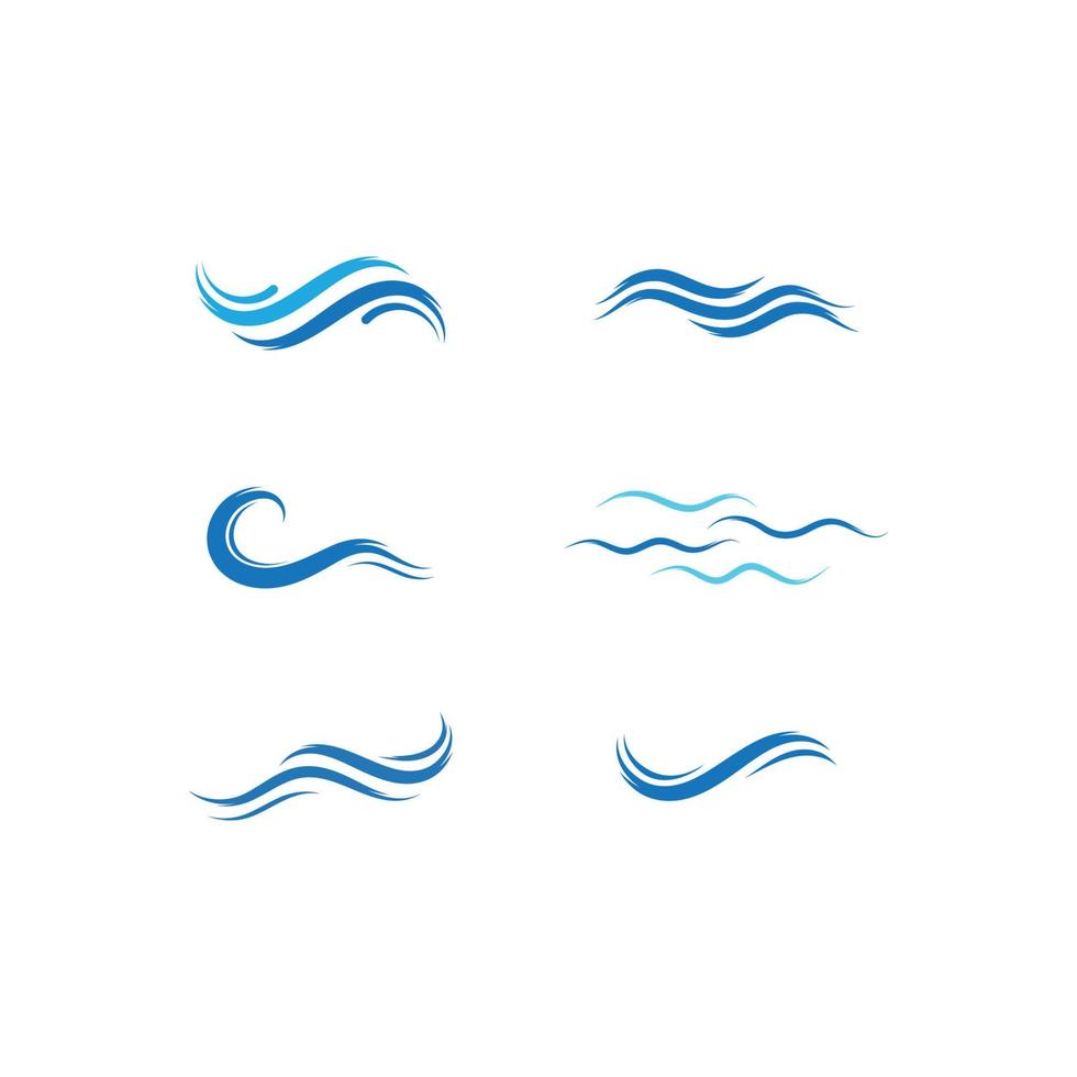 eau vague icône vector illustration design logo