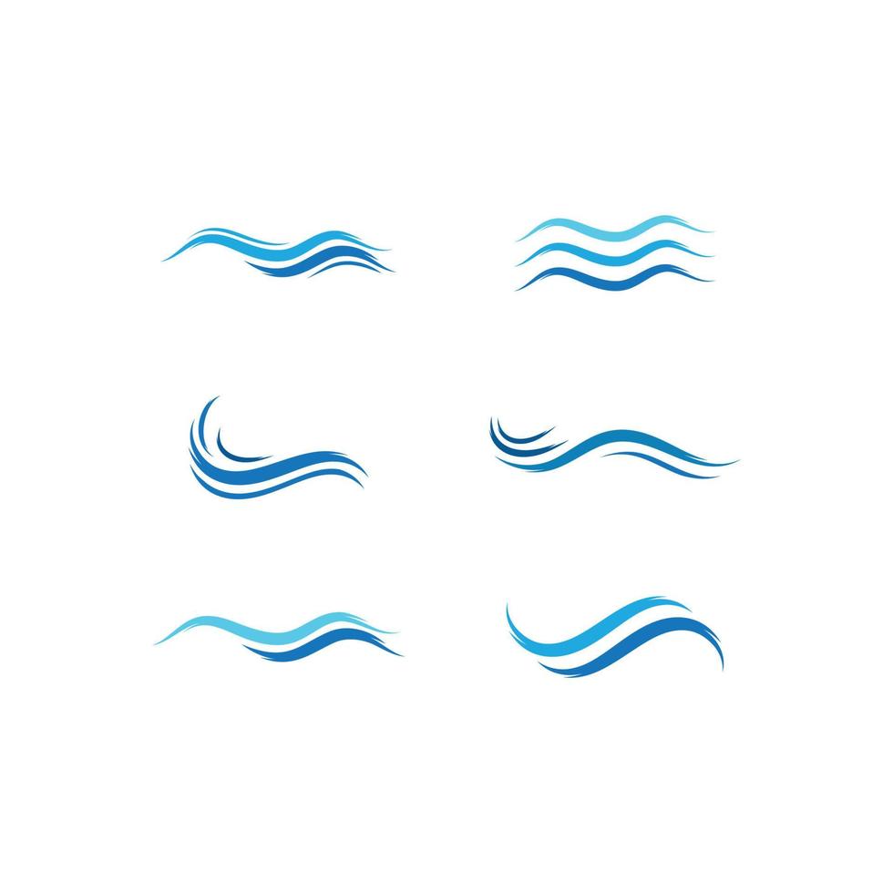 eau vague icône vector illustration design logo