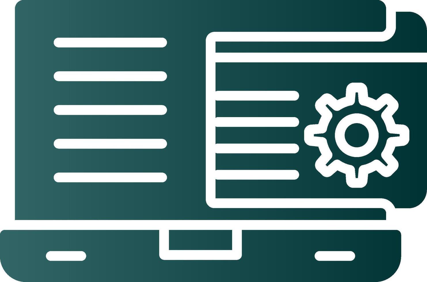 Logiciel application glyphe pente icône vecteur