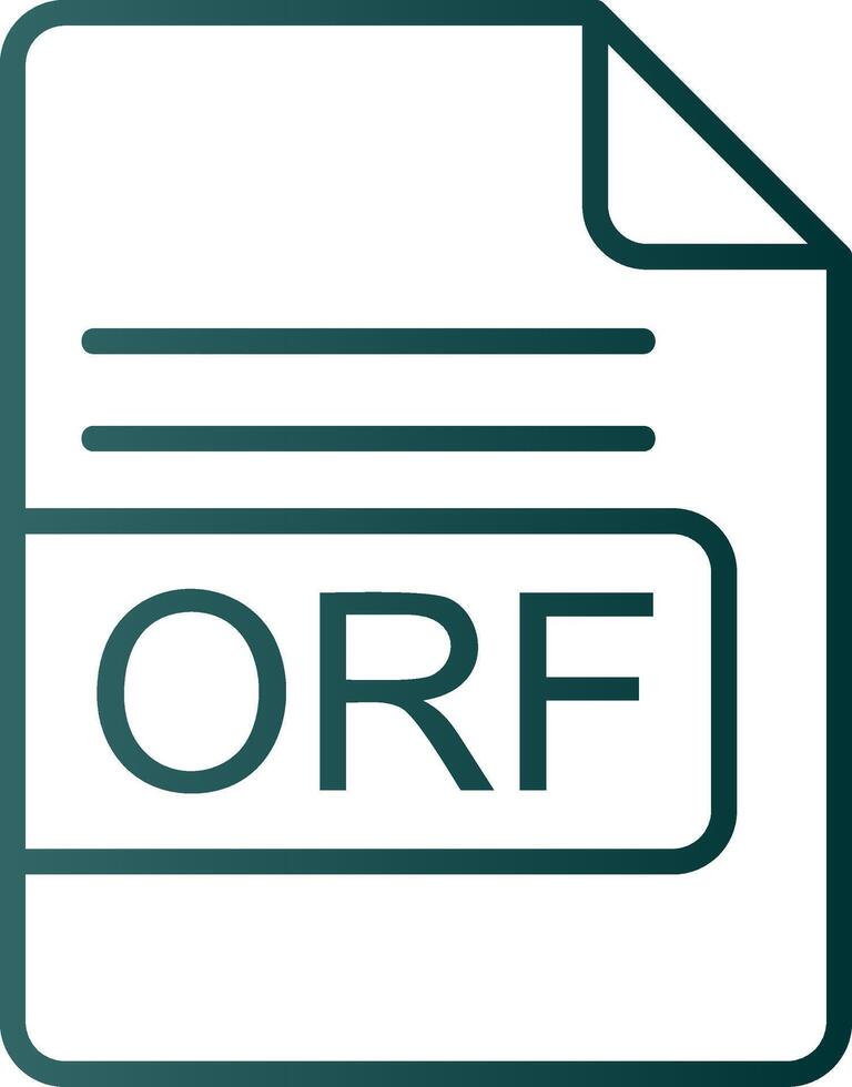 orf fichier format ligne pente icône vecteur