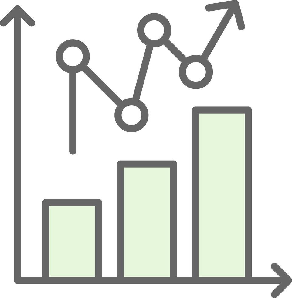 statistique graphique fillay icône conception vecteur