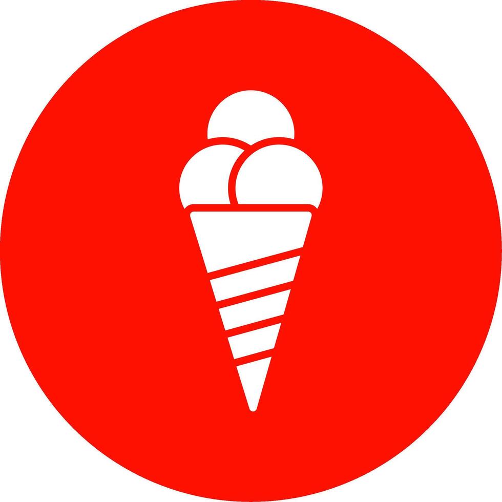 la glace crème cône multi Couleur cercle icône vecteur
