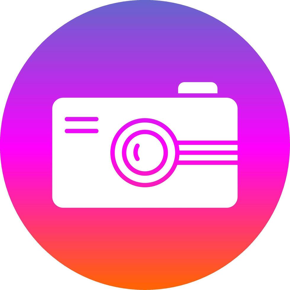 numérique caméra glyphe pente cercle icône conception vecteur