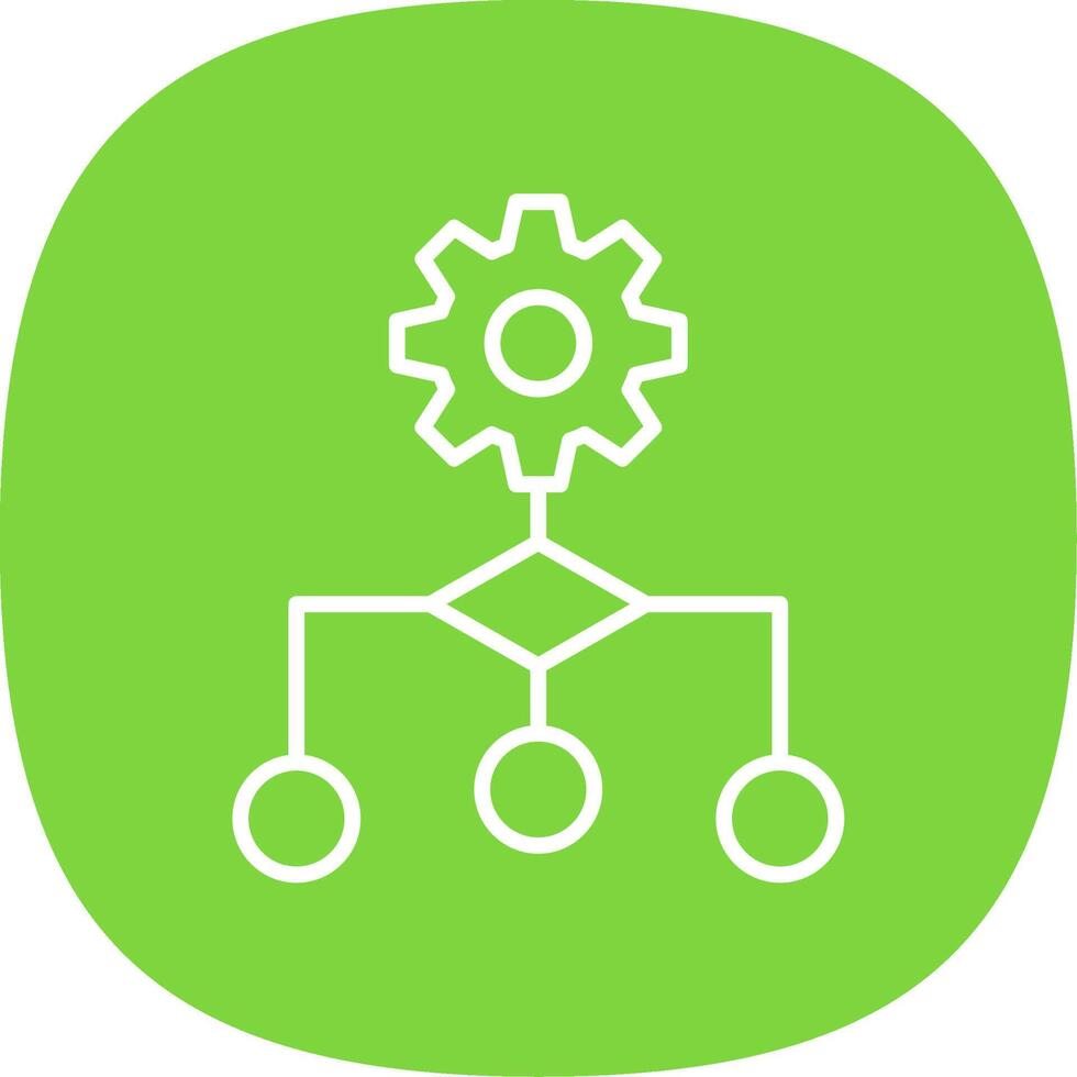 algorithme ligne courbe icône conception vecteur