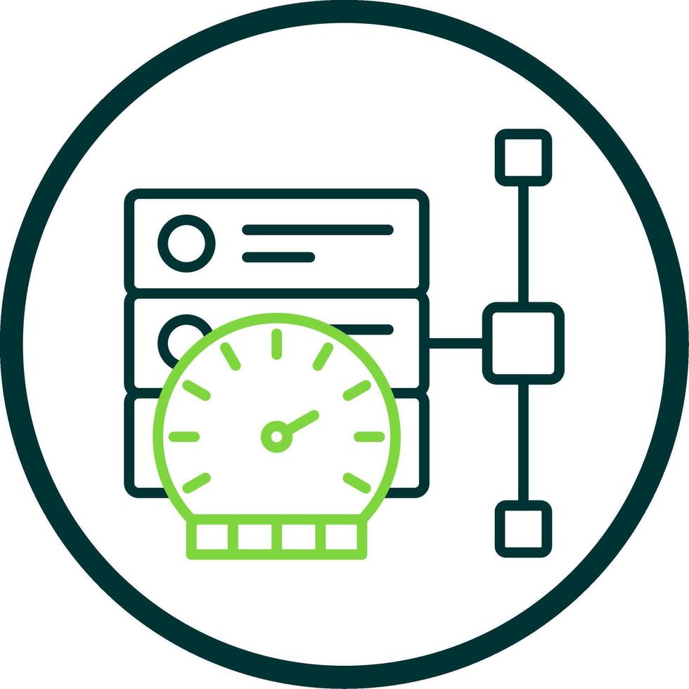 performance ligne cercle icône conception vecteur