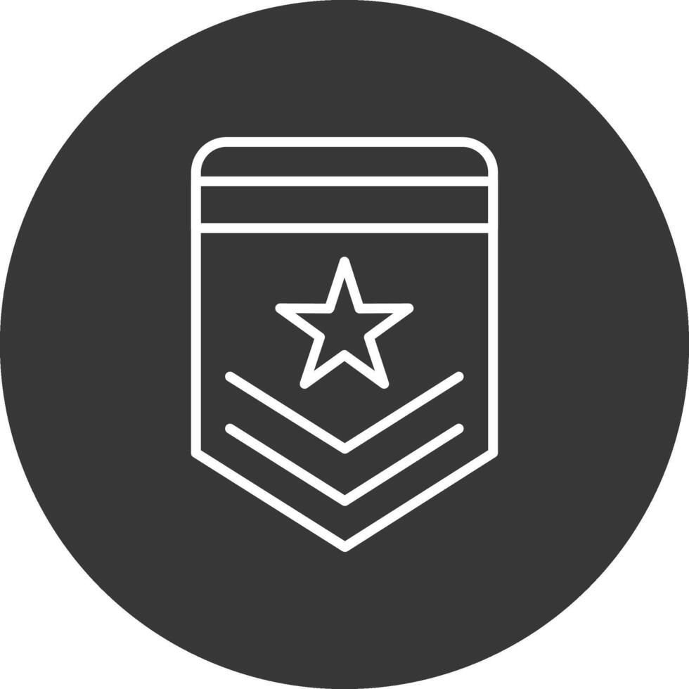 badge ligne inversé icône conception vecteur