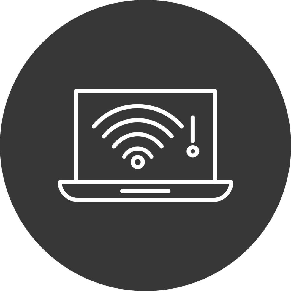 non Wifi ligne inversé icône conception vecteur