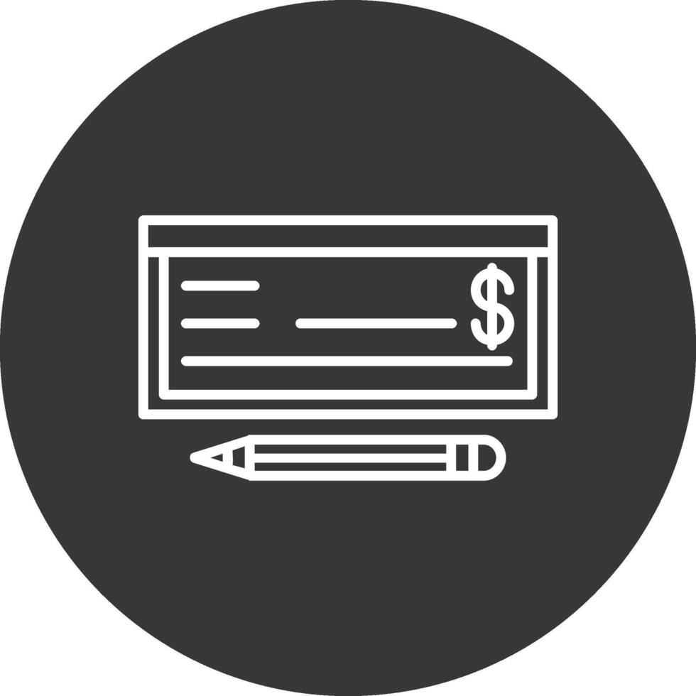 argent vérifier ligne inversé icône conception vecteur