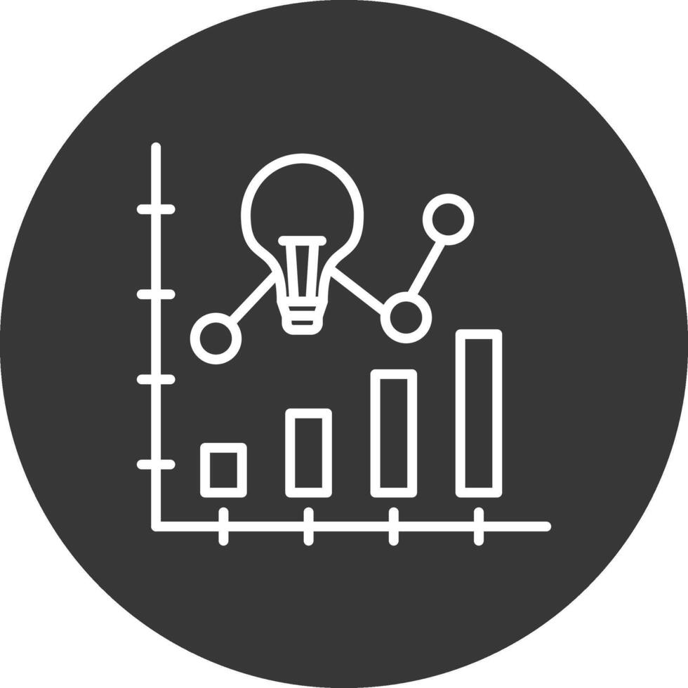 bar graphique ligne inversé icône conception vecteur