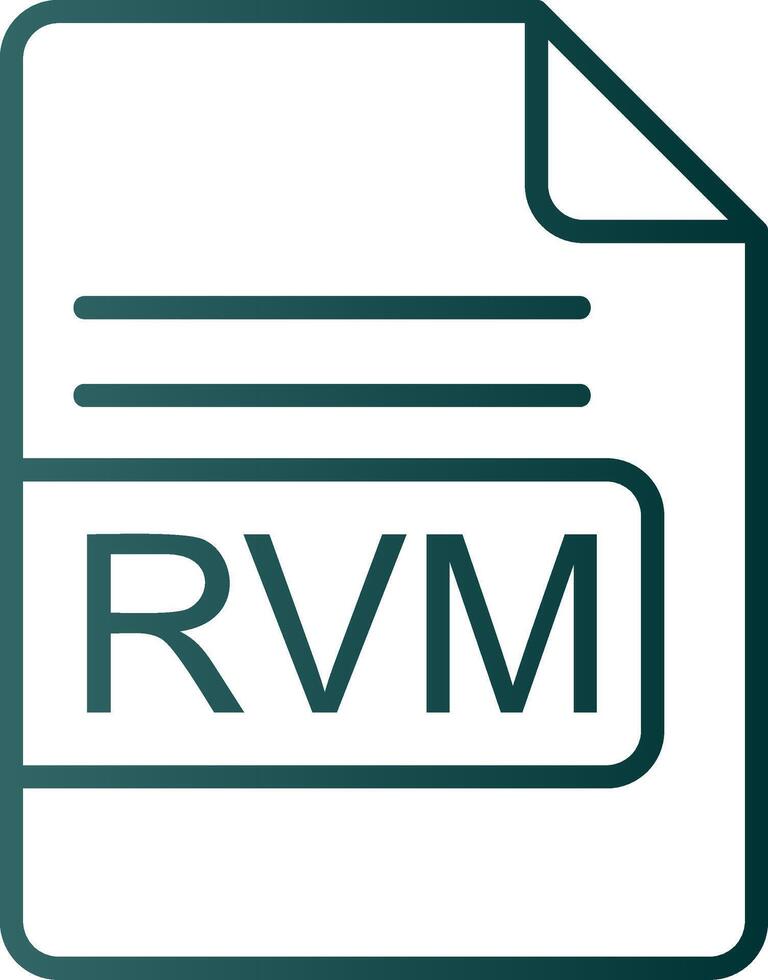 RVM fichier format ligne pente icône vecteur