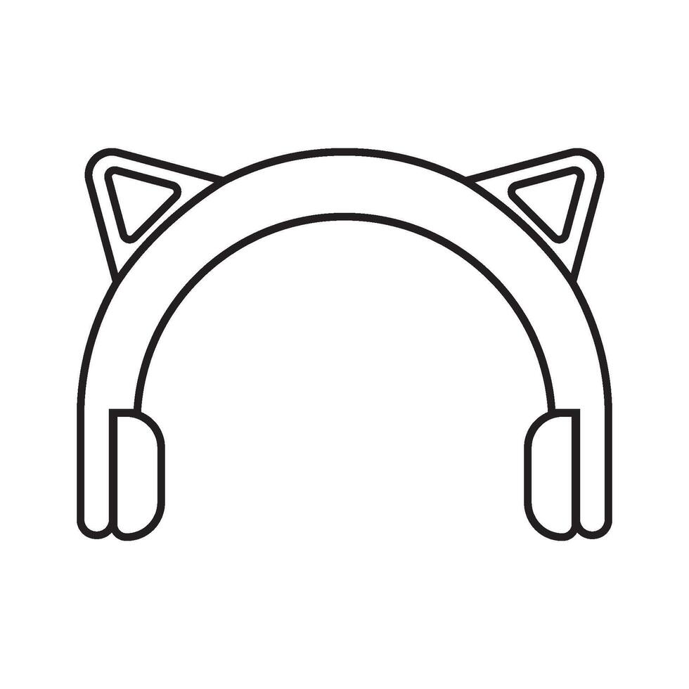 casque de musique symbole icône vecteur