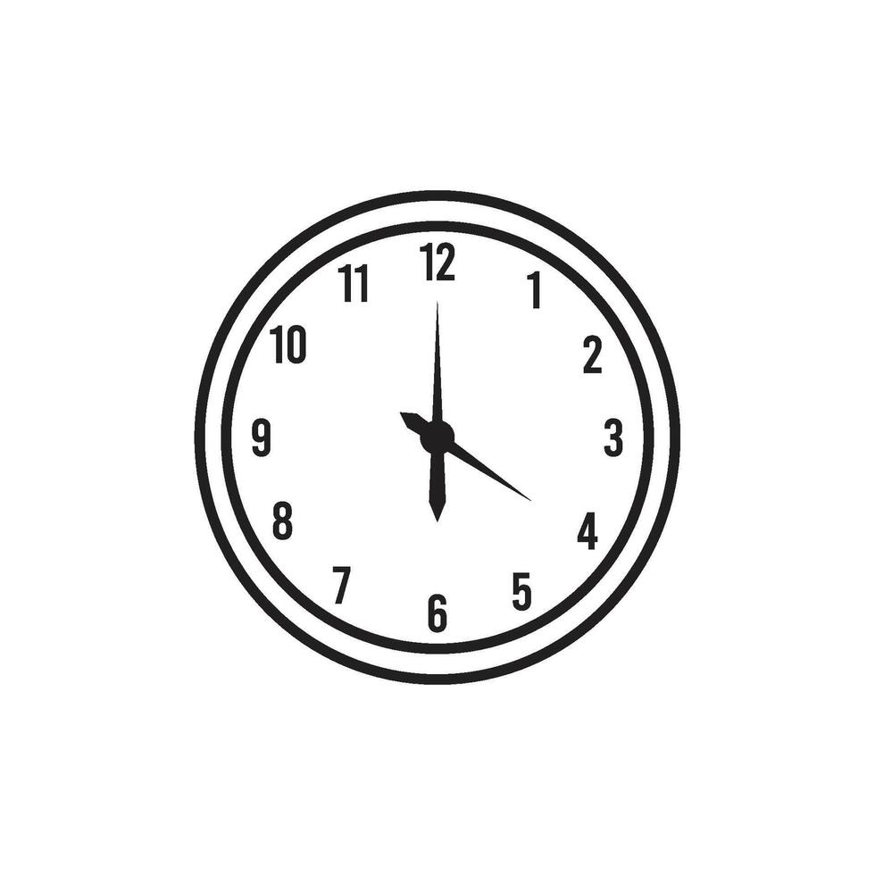 l'horloge icône logo vecteur