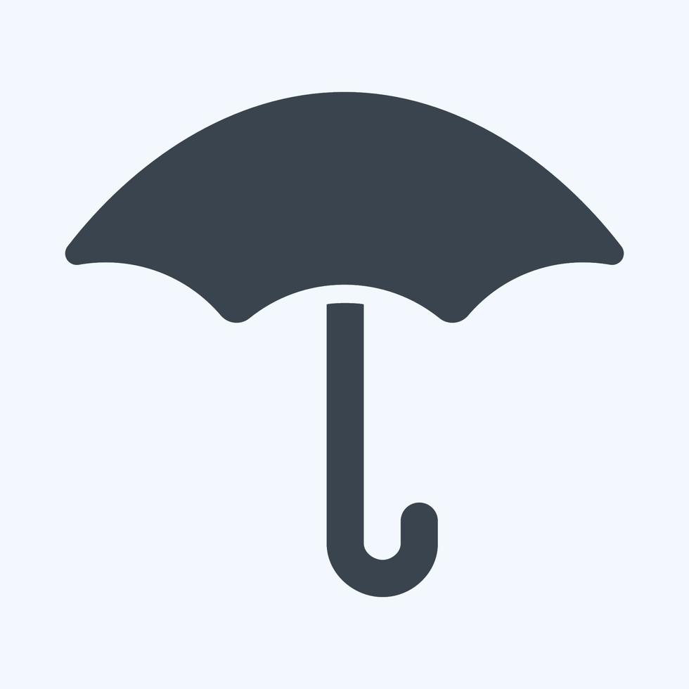 parapluie d'icône - style glyphe, illustration simple, trait modifiable vecteur