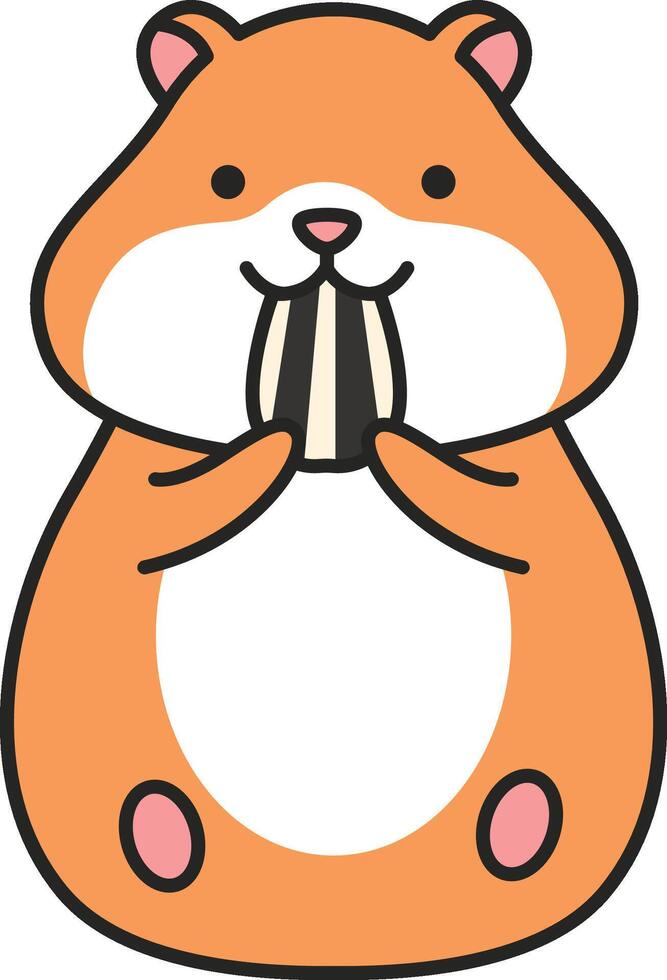 mignonne dessin animé hamster illustration vecteur
