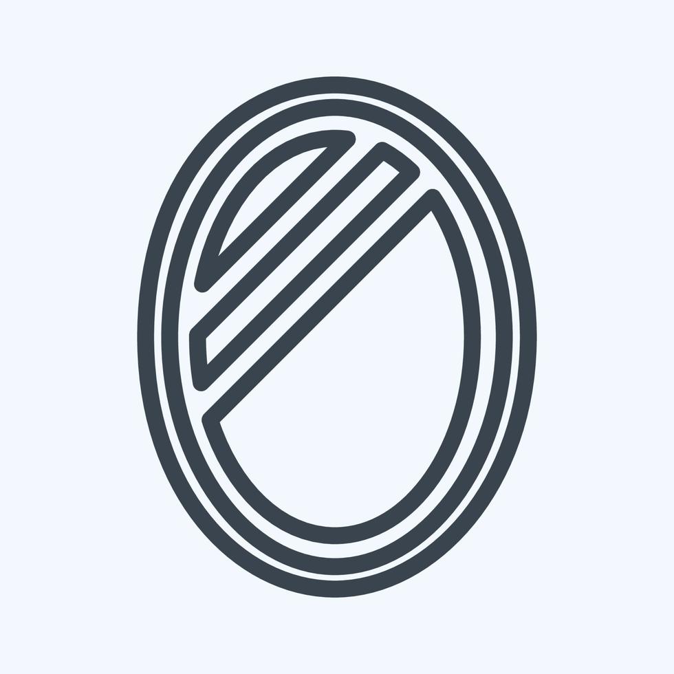 icône miroir 3 - style de ligne - illustration simple, trait modifiable. vecteur