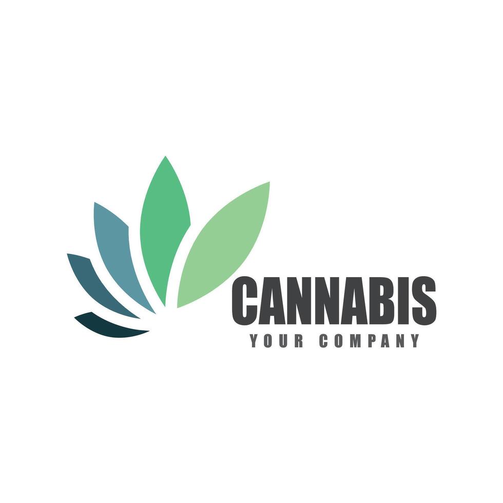 cannabis logo modèle symbole conception vecteur