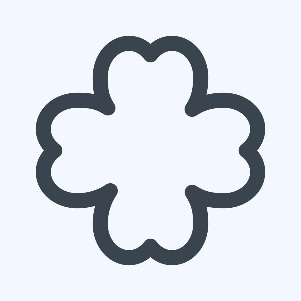 icône chanceux - style de ligne, illustration simple, trait modifiable vecteur