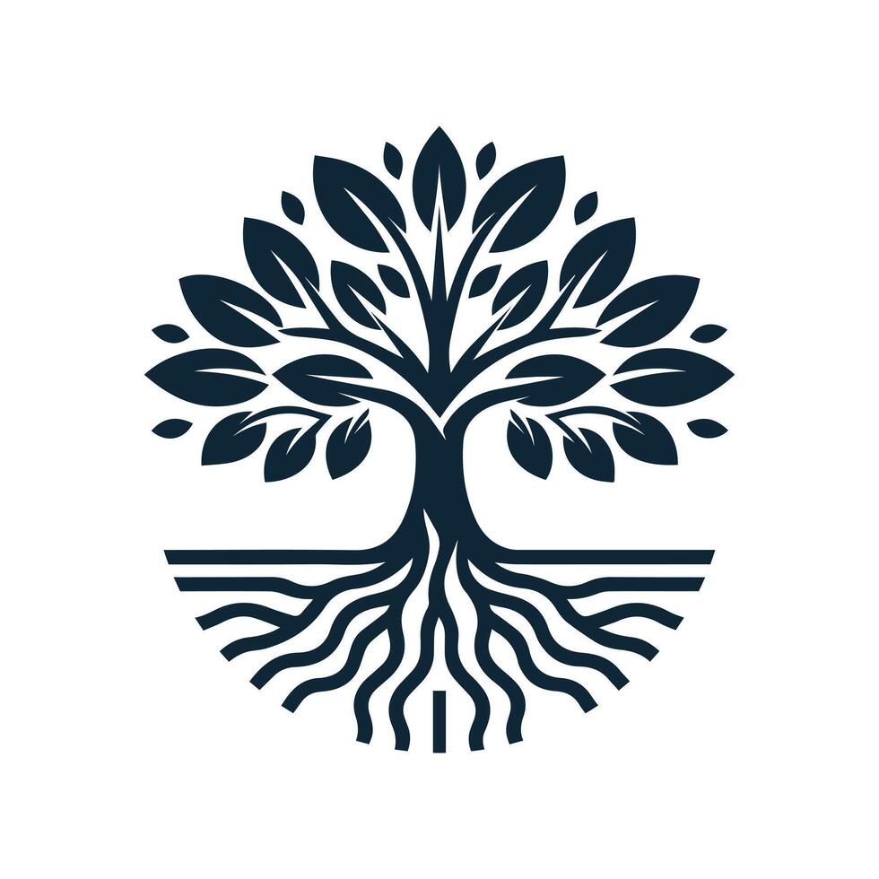 illustration de conception de logo arbre vecteur