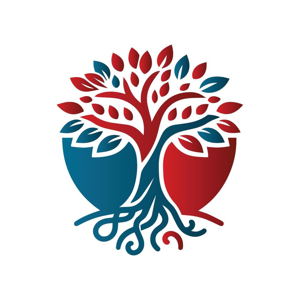 illustration de conception de logo arbre vecteur