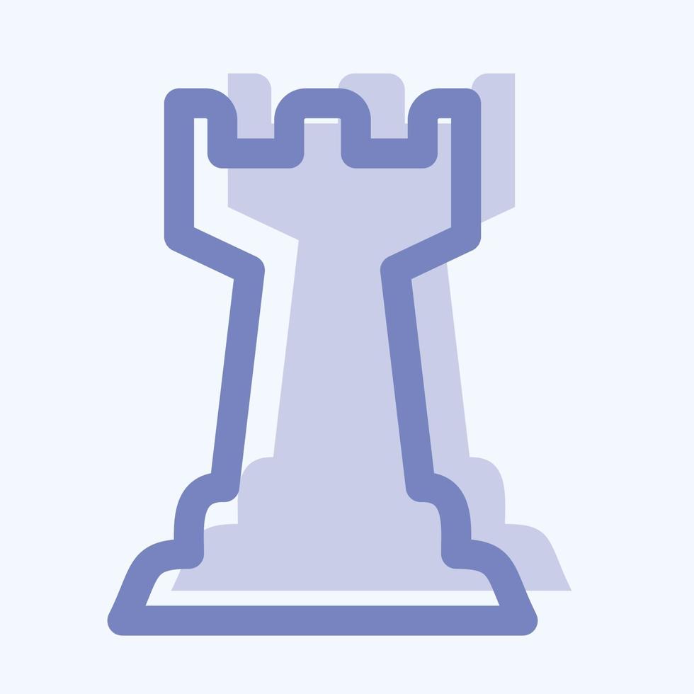 icône d'échecs 4 - style à deux tons, illustration simple, trait modifiable vecteur