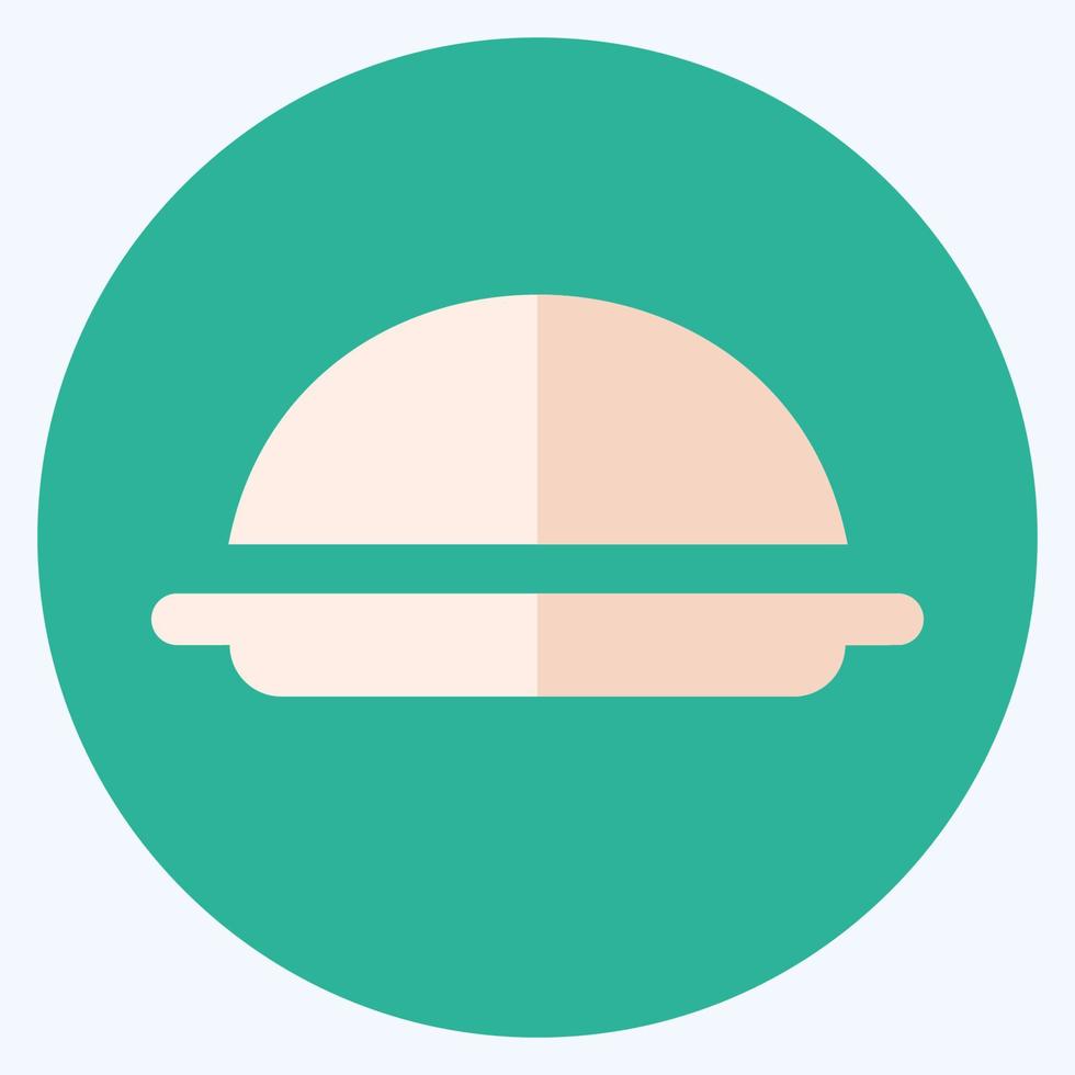 icône servant de la nourriture - style plat - illustration simple, trait modifiable. vecteur