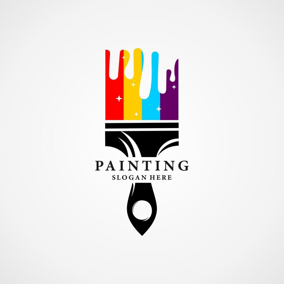 La peinture logo conception illustration vecteur