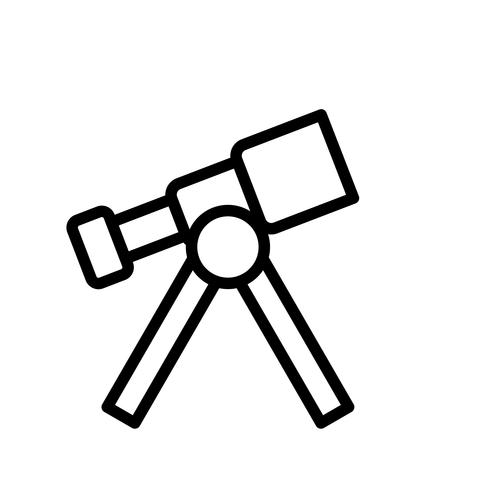 Icône de vecteur de télescope