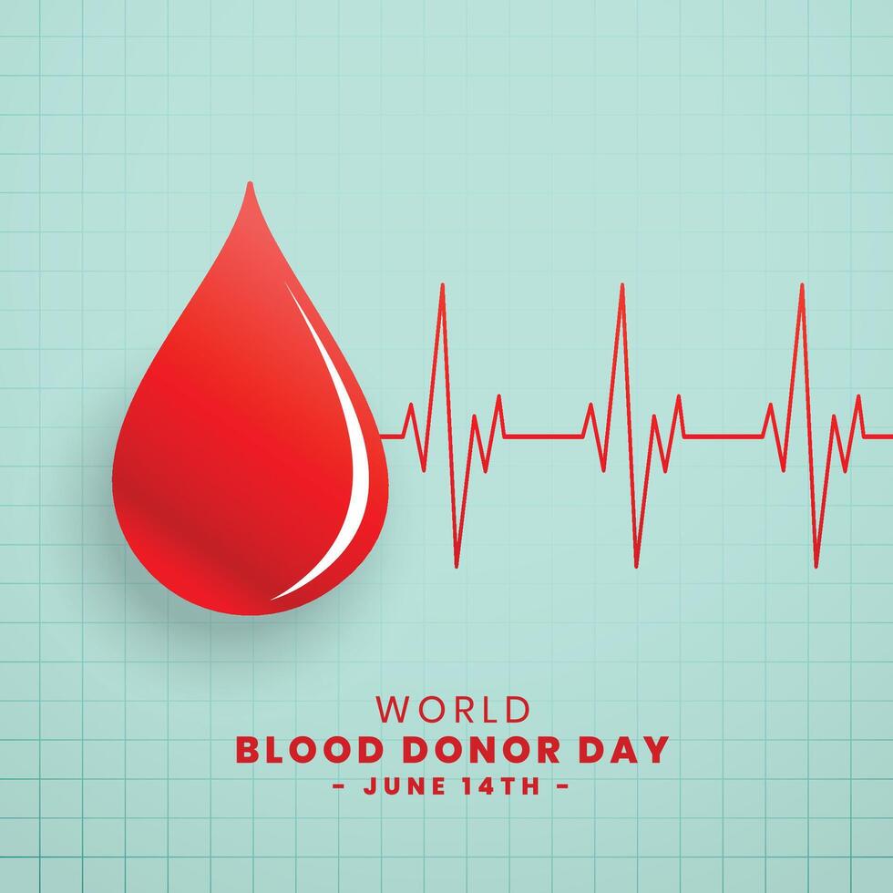 laissez tomber de rouge du sang donneur journée concept Contexte vecteur