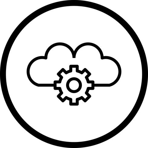 Icône de paramètres de nuage de vecteur