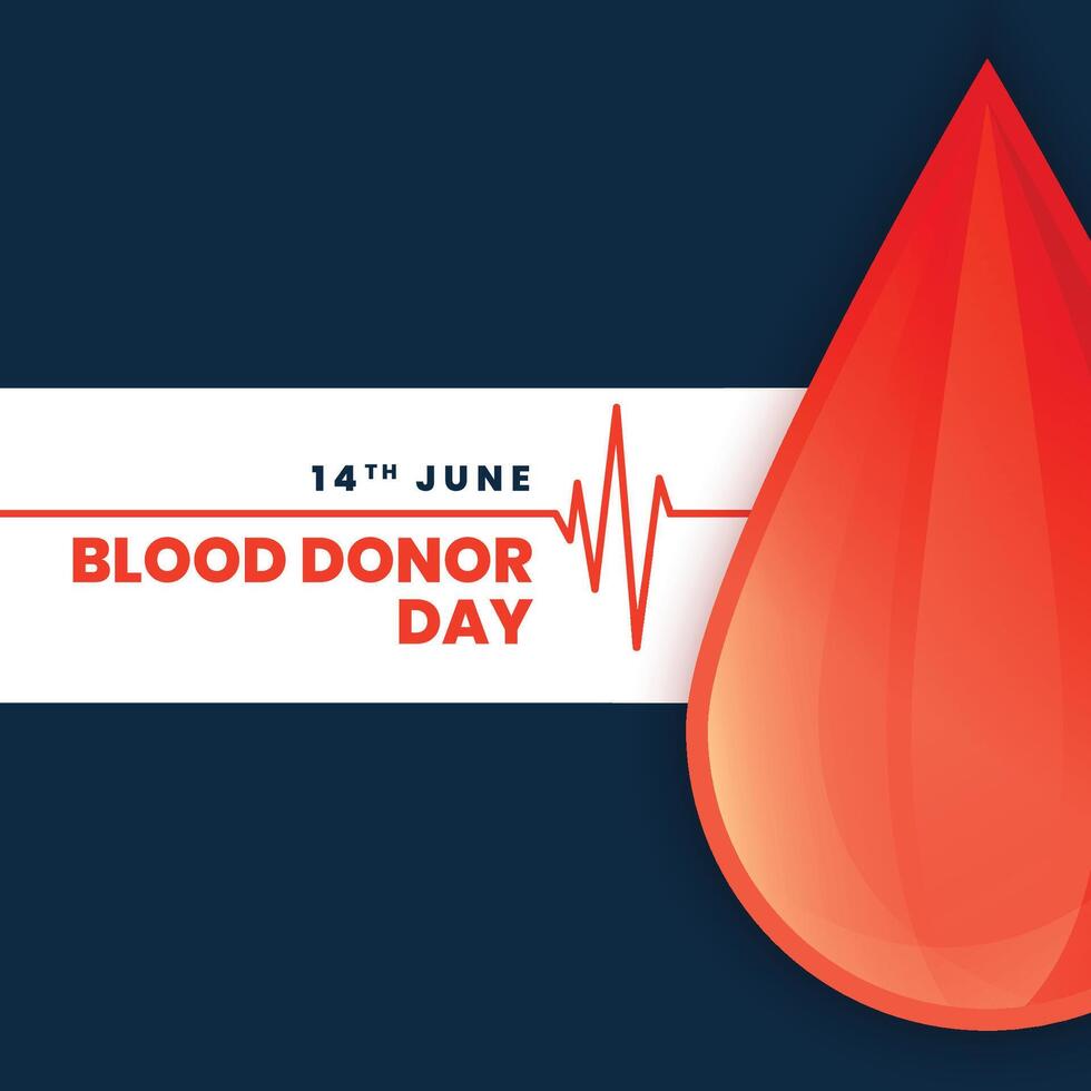 monde du sang donneur journée concept affiche vecteur