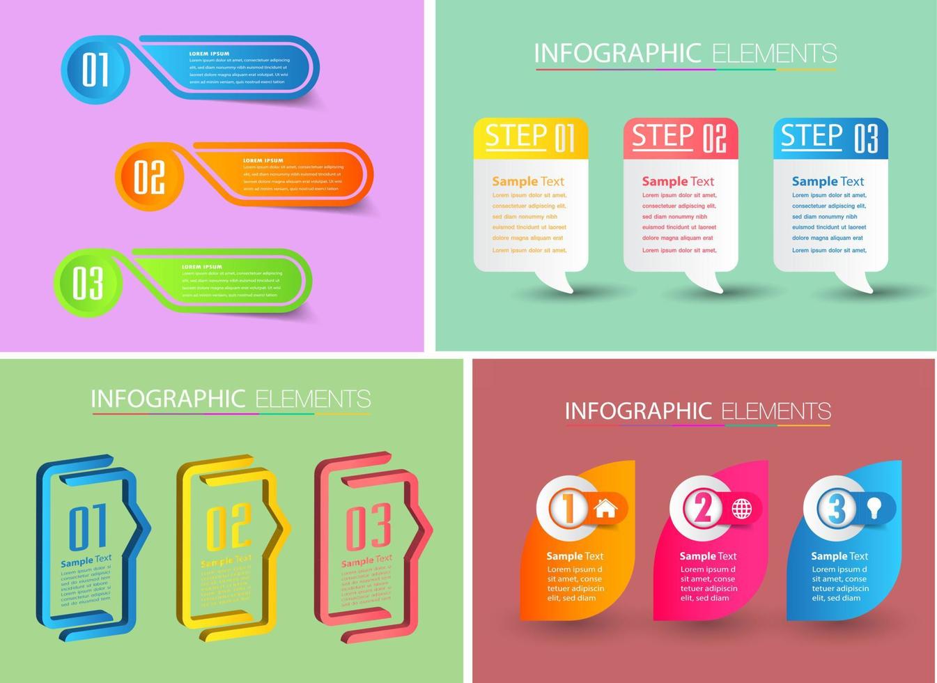 modèle de zone de texte moderne, bannière d'infographie vecteur