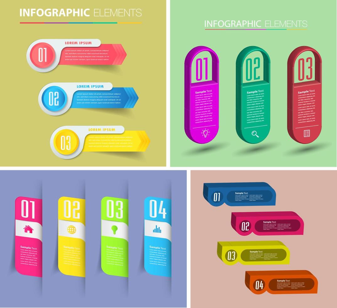 modèle de zone de texte moderne, bannière d'infographie vecteur