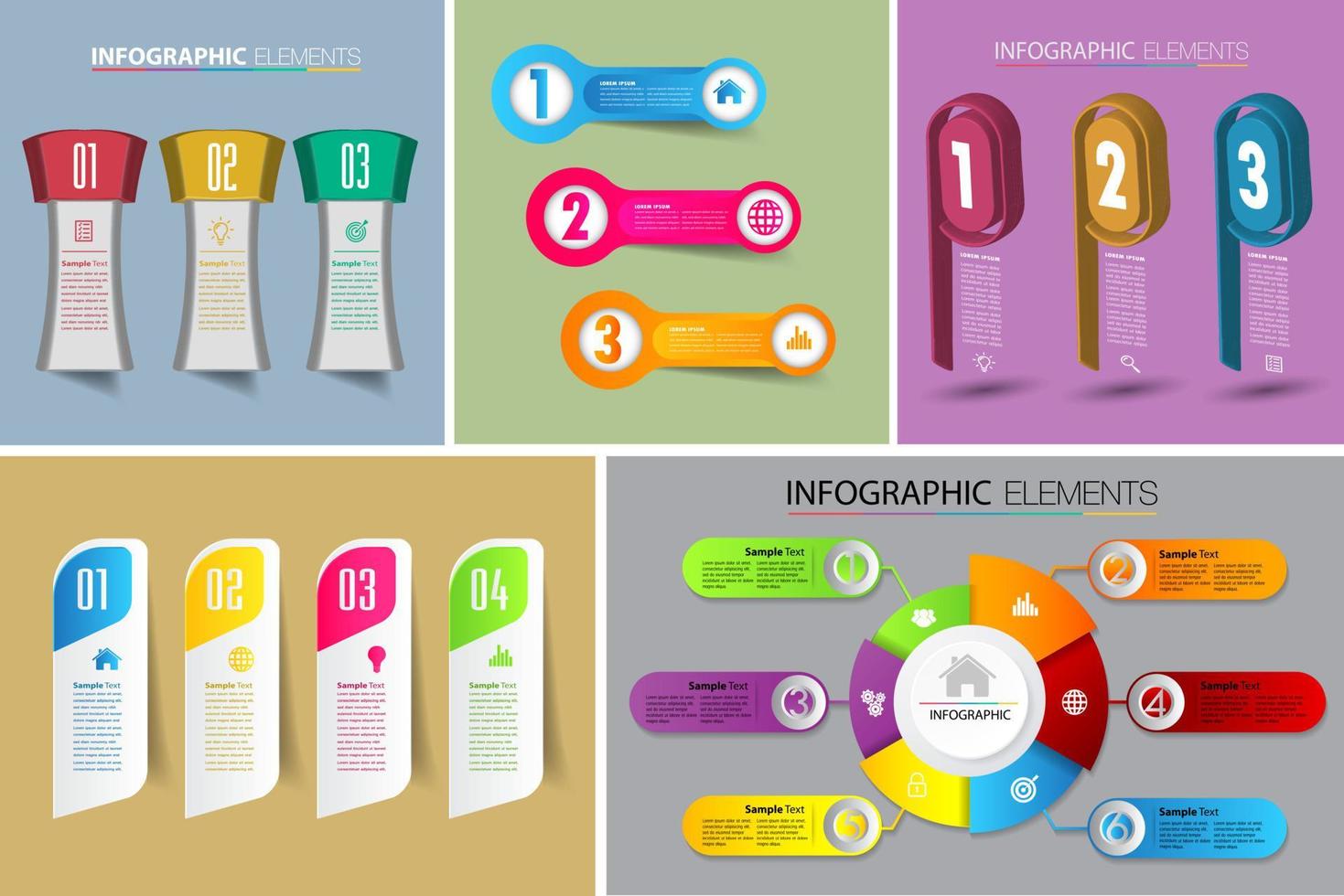 modèle de zone de texte moderne, bannière d'infographie vecteur