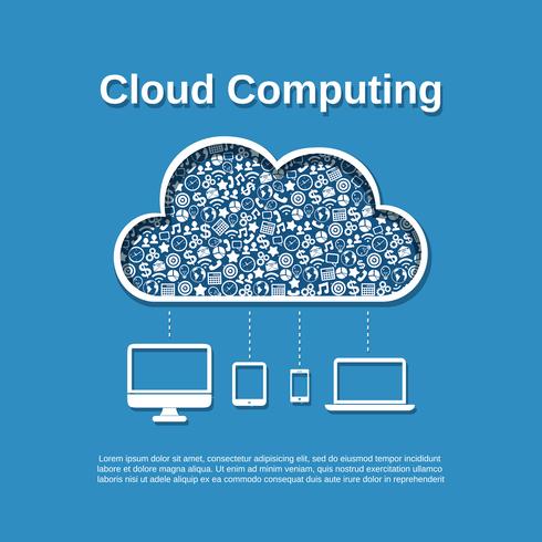 Concept de cloud computing vecteur