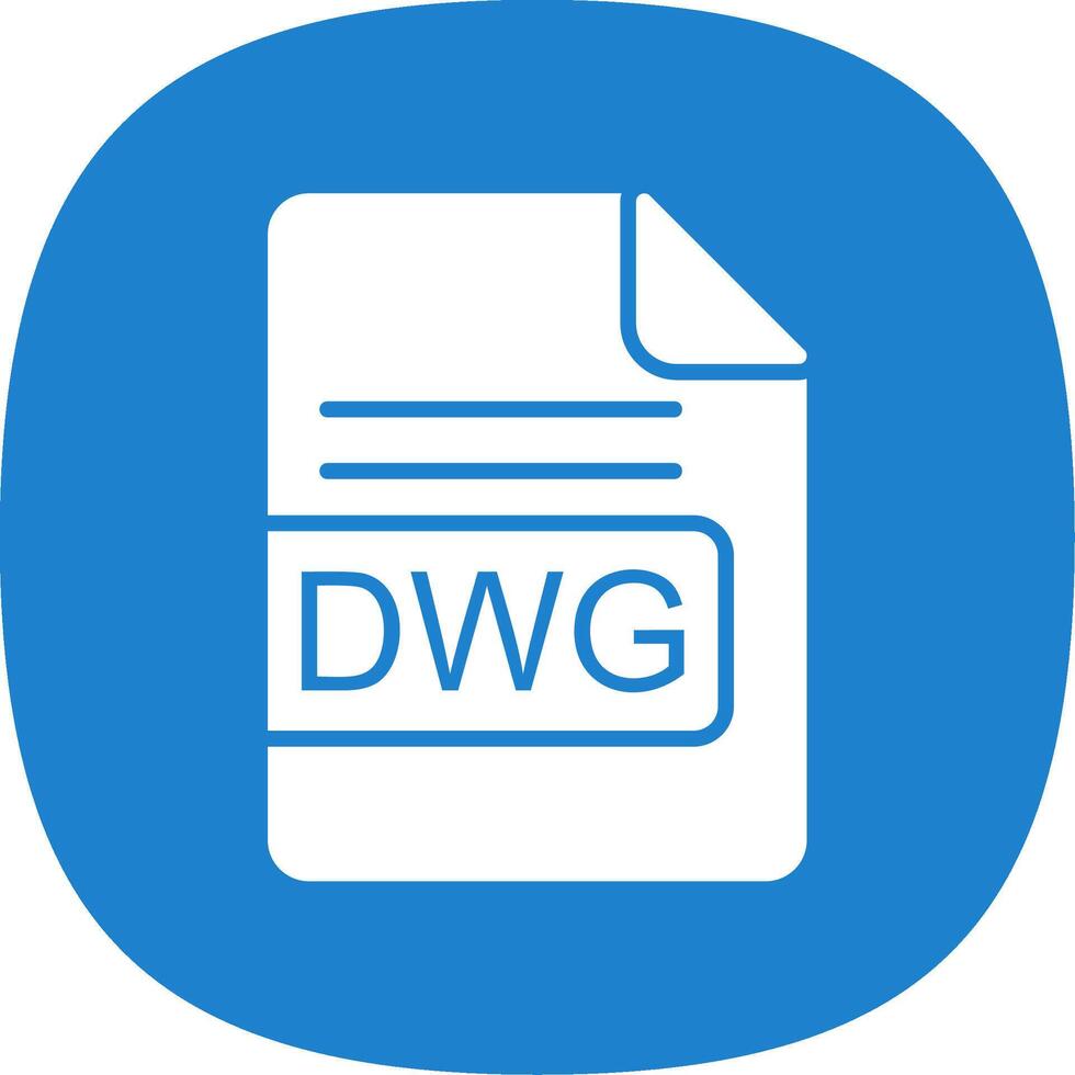 dwg fichier format glyphe courbe icône conception vecteur