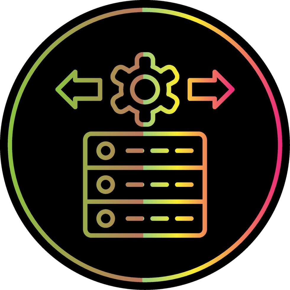 Les données la gestion ligne pente dû Couleur icône conception vecteur
