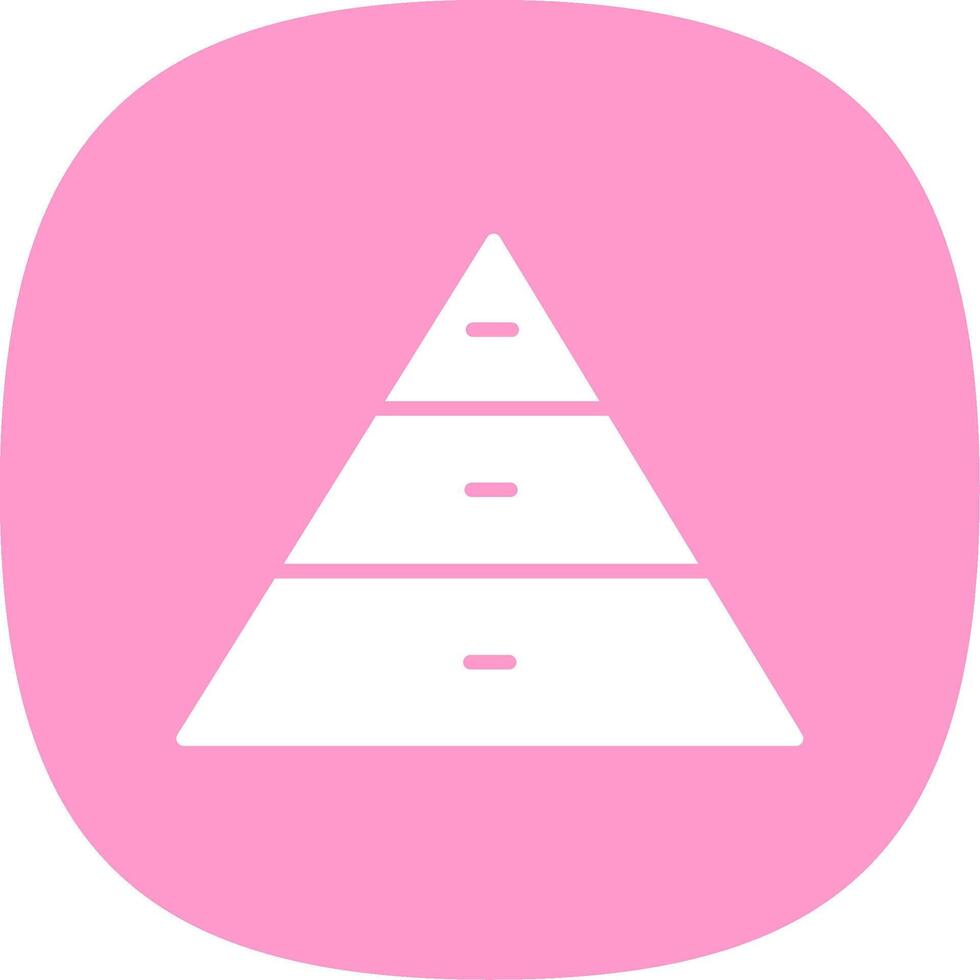 pyramide graphiques glyphe courbe icône conception vecteur