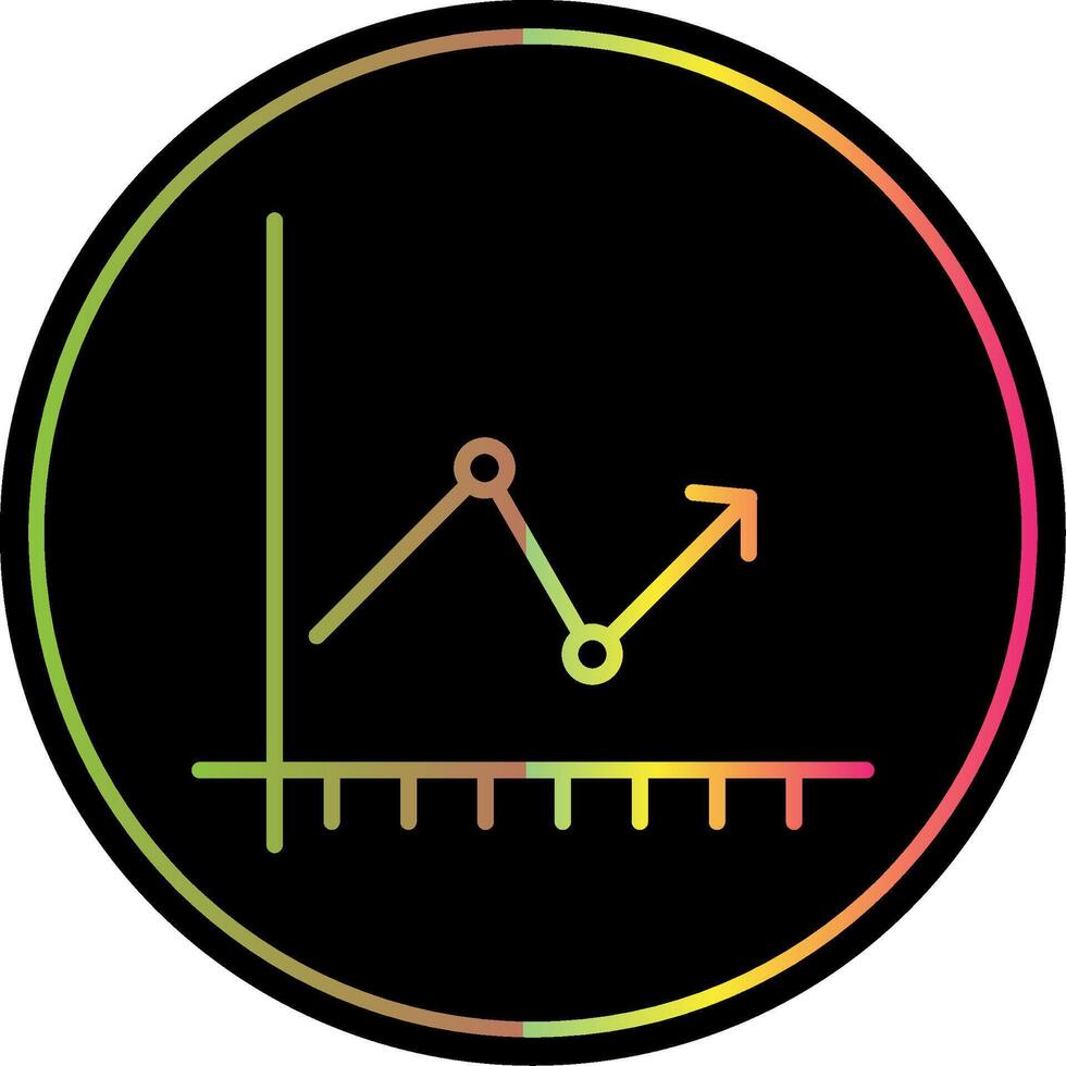 La Flèche graphique ligne pente dû Couleur icône conception vecteur