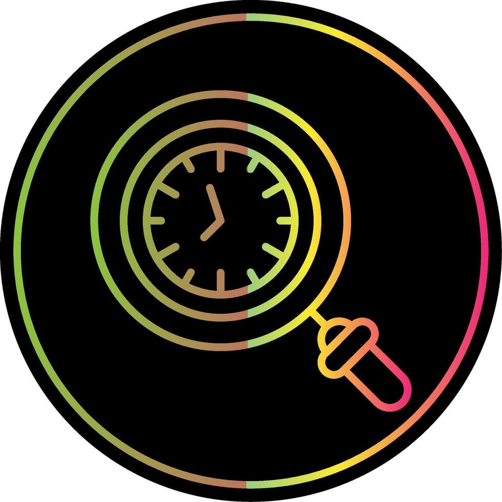 l'horloge ligne pente dû Couleur icône conception vecteur