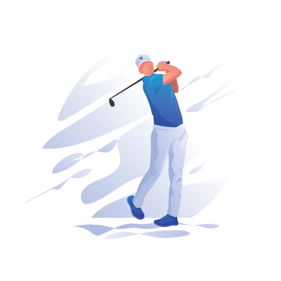 illustration vectorielle de joueurs de golf vecteur