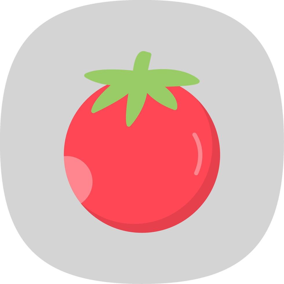 tomates plat courbe icône conception vecteur