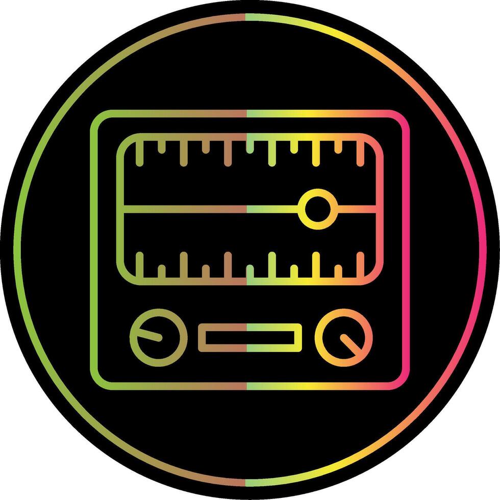 cadran ligne pente dû Couleur icône conception vecteur