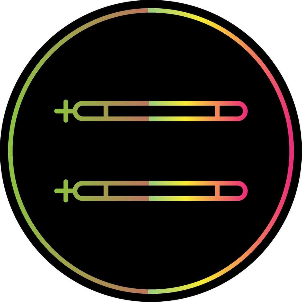 des bâtons ligne pente dû Couleur icône conception vecteur