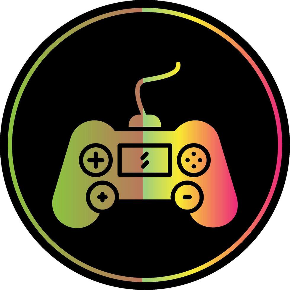 jeu console glyphe dû Couleur icône conception vecteur