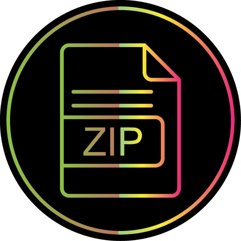 Zip *: français fichier format ligne pente dû Couleur icône conception vecteur