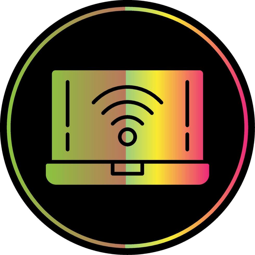 Wifi glyphe dû Couleur icône conception vecteur