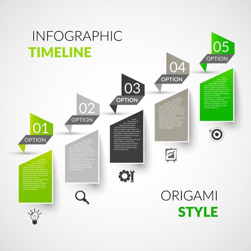 Infographie de la chronologie papier vecteur