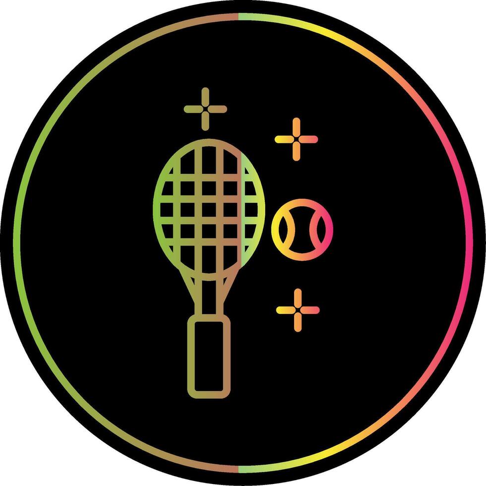 tennis ligne pente dû Couleur icône conception vecteur